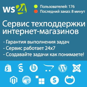 Техподдержка интернет-магазинов WS24.pro