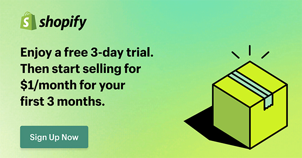 Тариф $1 за 3 месяца платформы Shopify